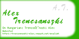 alex trencsanszki business card